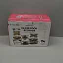 FineDine 24 Piece Premium Borosilicate Glass Meal Prep Containers Glass - Airtight Food Storage Containers with Lids, Hinged Locking Lid, BPA Free, For Meal Prep/Freezer/Oven (Grey)