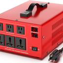 8000VA Step Up/Down Voltage Transformer Converter 110/120V to 220/240V
Auto Input Recognition,3 US & 3 Universal Outlets, LCD Display,for Home Appliances,International Travel, Workshop, Power Tool