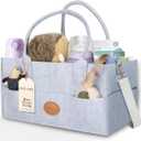 AIXIANG Baby Diaper Caddy Organizer,Portable Nursery Essentials Storage Diaper Caddy for Newborn Boy and Girl (Grey)