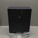 Wall Mounted Locking Vertical Dropbox Mailbox - Safe and Secure (Large) | Made with Galvanized Steel (Dark Gray)