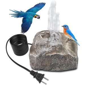 Bird Bath Fountain Bubble Fountain Outdoor Rock Water Fountain Rock with Electric Water Pump for Hummingbird Birdbath Garden Lawn Yard Patio Aquariums Fish Tank