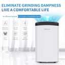 AIRPLUS 1,500 Sq. Ft Dehumidifier for Basement, 30 Pints Powerful Dehumidifier for Home, Large Rooms, Bedrooms, Sufficient Capacity Water Tank with Drain Hose (AP1907)