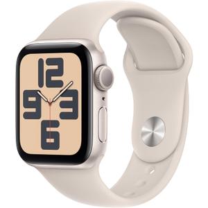 Apple Watch SE (2nd Gen) (GPS, 40mm) Starlight Aluminum Case with Starlight Sport Band, S/M 