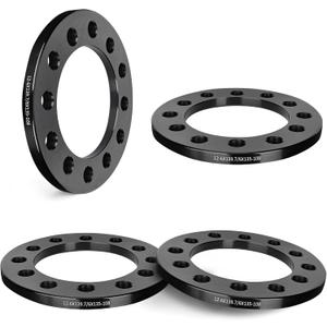 EVIL ENERGY 6x135 or 6x5.5 Wheel Spacers 1/2" (12mm) Compatible with 2004-2023 Ford F-150, 6x135 mm/6x139.7 mm 6 Lugs 108mm Hub Bore Unequipped with Bolts Black, Not Hubcentric
