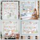 2 x Funrous Winter Wonderland Bulletin Board Decorations Set - Winter Classroom Decoration January Bulletin Boards Snowflake Pastel Groovy Snowman Xmas Cutouts for Christmas Holiday School Wall Decor