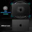 EooCoo Case Compatible with MacBook Air 15 inch M5 2026 2025-2023 Release M4 M3 M2 Model A3448 A3241 A3114 A2941, Plastic Hard Shell Case & Keyboard Cover & Screen Protector, Black
