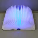 Book Lovers Gifts BookLamp - 5 Color Lights, 1200mAh Battery, Foldable Paper Lamp as Book Decor & Accessories, Hot Foil Cover Design, Unique Gifts for Women or Friends & Christmas