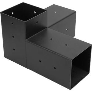 Yosoo Heavy Duty Galvanized Gazebo Bracket, Stable, Powder Coated for Outdoor Buildings,Balconies, Courtyards,Parks, Gazebo Bracket,Firm,Black (3 Way