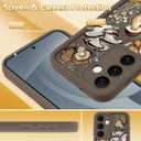 KANGHAR Brown Case for Samsung Galaxy S25 Plus Case, Cute Mushroom Art Design Soft TPU Shockproof Protective for Women Girls Slim Phone Cover-Brown