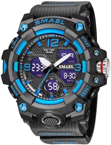 Gosasa Men's Watches Multi Function Military S-Shock Sports Watch LED Digital Waterproof Alarm Watches