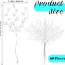 Jetec 60 Pieces Artificial Bouquets with Acrylic Bead Drop Crystal Flower Stem Branches Beaded String Bridal Picks, Decoration for Wedding DIY Crafts
