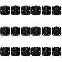 Zion 3 inches Matte Black Interior Door Hinges Heavy Duty Hinge Round Hinges 3 Inch Door Hinge Hardware Black -18 Pack