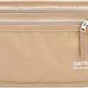 DAITET Money Belt - Passport Holder Secure Hidden Travel Wallet with RFID Blocking, Undercover Fanny Pack (Beige)
