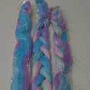 Ombre 4 Colors Mix Braiding Hair 3pcs Extensions Jumbo Hair Rainbow Color Colorful Twist Braid wigs Dreadlocks ( Pink /Purple/Green/Blue/ Light Cyan) (Lot 24Inch) (ps18)