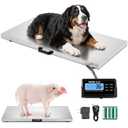 VEVOR 880Lbs x 0.2Lbs Livestock Scale Shipping Scales Large Platform 40.6x20.9Inch Stainless Steel Vet Scale Industrial Floor Scale Large Animal Dog Pig Scale Goat Weight Scale Pet Digital Scale