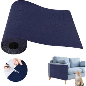 Cat Scratch Couch Furniture Protector, Adhesive Cat Scratch Pad Deterrent for Furniture, DIY Climbing Cat Scratcher Couch Protector from Cat Claws Scratching for Indoor (Navy,78.7x15.8In)