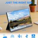 10.5''Portable Monitor for latop ,2K FHD 60HZ Laptop Monitor Screen,USB-C and HDMI Inputs, Ultra-Slim IPS Panel with HDR and Premium Smart Cover & Speakers for Laptop,PC,Phone,PS4/5,Switch,Mac,Xbox