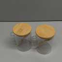 Overnight Oats Containers With Lids and Spoons, 2pack Glass Jars with Bamboo Lids, Leak-Proof Overnight Oats Jars for Cereal, Yogurt, Chia Pudding