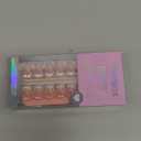 BTArtbox Press on Nails Short - White French Tip Press On Nails Square, Chrome Glazed Glue On Nails, Stick On Nails in 15 Sizes - 30 Soft Gel Fake Nail Kit, Be Elegant