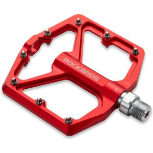 ROCKBROS Mountain Bike Pedals MTB Pedals Bicycle Flat Pedals Aluminum 9/16" Sealed Bearing Lightweight Platform for Road Mountain BMX MTB Bike