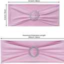 Spandex Chair Sashes Bows - Babenest 30PCS Premium Stretch Chair Cover Band with Buckle Slider Universal Elastic Chair Ties for Wedding Party Ceremony Reception Banquet Decoration (Pink)