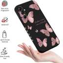 for Samsung Galaxy A55 5G Case Creative Design Flower Pattern A55 5G Case Slim Soft Silicone Protective Samsung A55 5G Phone Cover 6.6 inch-Butterfly Black