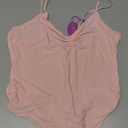 Avidlove Body Suits for Womens Sexy Ruched V Neck Thong Bodysuit Backless Sleeveless Double Lined Cami Body Suit Top (Large, Light Pink)