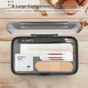 FYY Weekly Pill Organizer with Labels,8 Compartments Travel Daily Pill Case Airtight Moistureproof Large Pill Box to Hold Vitamins, Fish Oil, Supplements, Cotton Swab and Bandages-Black