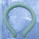 HI FINE CARE Neck Cooling Tube, Cooling Ring, Cold Pack - Reusable Neck Cooler, Heat Relief for Hot Flashes and Fever (Blue, L-7.87inch), Pack 2