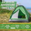 2 Person Camping Tent with Rain Fly and Carrying Bag Lightweight Outdoor Pop Up Tents for Camping Essentials, Music Festivals, Backpacking, Hiking, or Beach Shelter by Wakeman Outdoors
