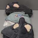 Spotted Play 3 Pack Hooded Baby Towels - 100% Muslin Cotton for Newborns, Infants, Toddlers - Large 32x32Inch Size - Highly Absorbent and Essential for Newborn Care, Green and Grey