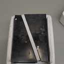 Ottimo Premium Polished Stone Marble 6" Book Ends for Bookshelf Decor, Home, Office or Kitchen Shelves. Heavy, Triangular, and Decorative Book Stopper with Anti-Slip Pads, Great Gift Idea (Black)