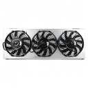 Radiator Shroud Electric Fan Compatible with 1984-2001 Jeep Cherokee XJ Radiator, Aluminum Shroud + 9 Inch Fan (3 Pcs) with Relay Kit