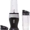 Ninja Personal Blender for Shakes, Smoothies, Food Prep, and Frozen Blending with 700-Watt Base and (2) 16-Ounce Cups with Spout Lids (QB3001SS)
