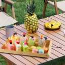 5 Pack 16.5" x 11" Serving Trays Sets Catering Trays with Lids, Paper Charcuterie Boxes with Clear Lids, Party Platters Take Out Food Containers for Snacks Fruit Cookies Dessert Sandwiches