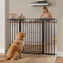 Cumbor 36" Extra Tall Dog Gate for Large Dogs, 30-54" Wide Pet Gate