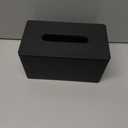 Extra Large Tissue Box Cover for Standard Size 180 to 230 Count Box of Tissues, PU Leather Rectangle Tissue Holder with Magnetic Closure (Black)