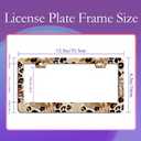 TUBAMQ Leopard Cheetah Print License Plate Frames,Tropical Leaves License Plate Frame Metal Aluminum Rustproof Car Accessories for Us Canada Standard Women Men 2 Holes with Screw Caps LPF-02