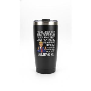 Aletege Funny Great Nurse Travel Tumbler, Funny Birthday Gifts for Father In Law 20 OZ Black
