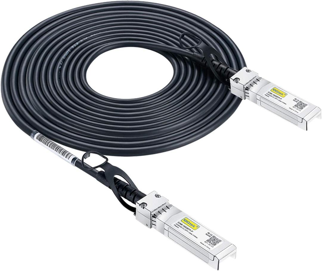 10Gtek SFP+ DAC Twinax Cable - 10GBASE-CU Passive Direct Attach Copper SFP Cable for Cisco SFP-H10GB-CU10M, Meraki, Fortinet, D-Link and More, 10-Meter(32.8ft) (X1)
