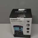 TUREWELL Water Flossing Oral Irrigator, 600ML Dental Teeth Cleaner 10 Adjustable Pressure, Electric Oral Flosser for Braces, 8 Replacement Jet Tips for Family (Black)