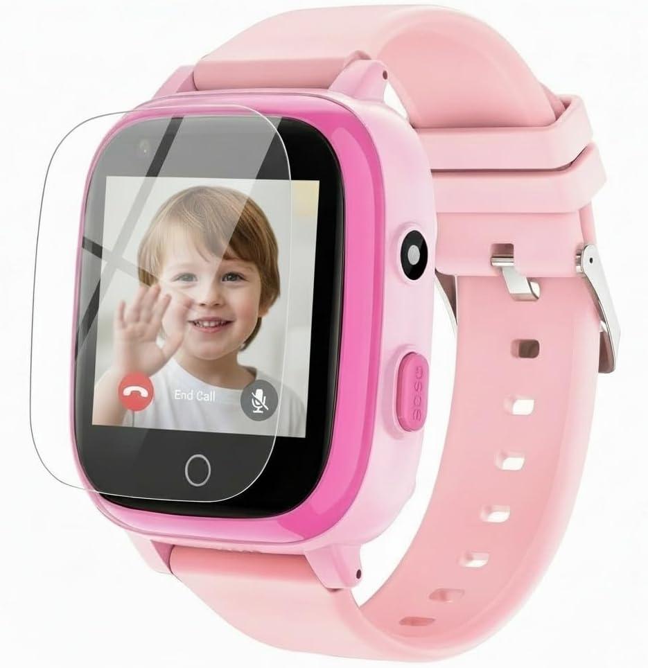 cjc 4G Smart Watch for Kids with GPS Tracker, Globally Applicable, Texting and Calling, Kids Watch for Ages 4-12 - Includes Video Call, Chat, SOS Alerts, App - Fun & Educational Birthday Gift Idea (Pink)