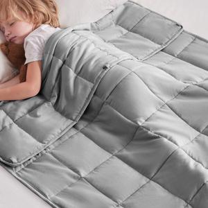 Weighted Blanket Kids (36"x48" 3lbs),Ultra Soft and Cozy Cooling Weighted Blanket Kids,Heavy Blanket with Machine Washable Soft Blanket, Stone Grey