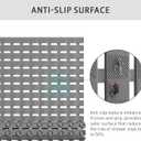 XIYUNTE Shower Mat Non Slip Bath Mat for Tub - 40 X 16 Inch PVC Bathtub Mat Non Slip Shower Mats for Inside Shower, Bath Tub Mat with Powerful Suction Cup, Easy to Cut and Dry, Grey