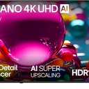 LG 75-Inch Class Nano AI 4K NU85 Series Smart TV w/AI Sound Pro, HDR10, AI 4K Super Upscaling, Filmmaker Mode, Wow Orchestra, Compatible with Alexa (75NU850BPUA, 2026)