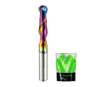 1/4 Ball Nose CNC Router Bits 1/4 Inch Shank, Carbide Ballnose Up Cut Router Bit with Coated, End Mill for Wood, Aluminum, Engraving, 1" CL, 2-1/4" OVL