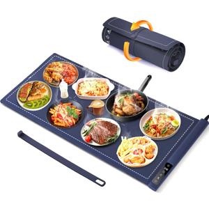Warming Mat For Food Extra Large- 36"x16" Electric Warming Trays for Buffets Party, Food Warmers For Thanksgiving, Christmas House Warming Gift, Portable Heating Mat with 9 Temp Settings & 6H Timer