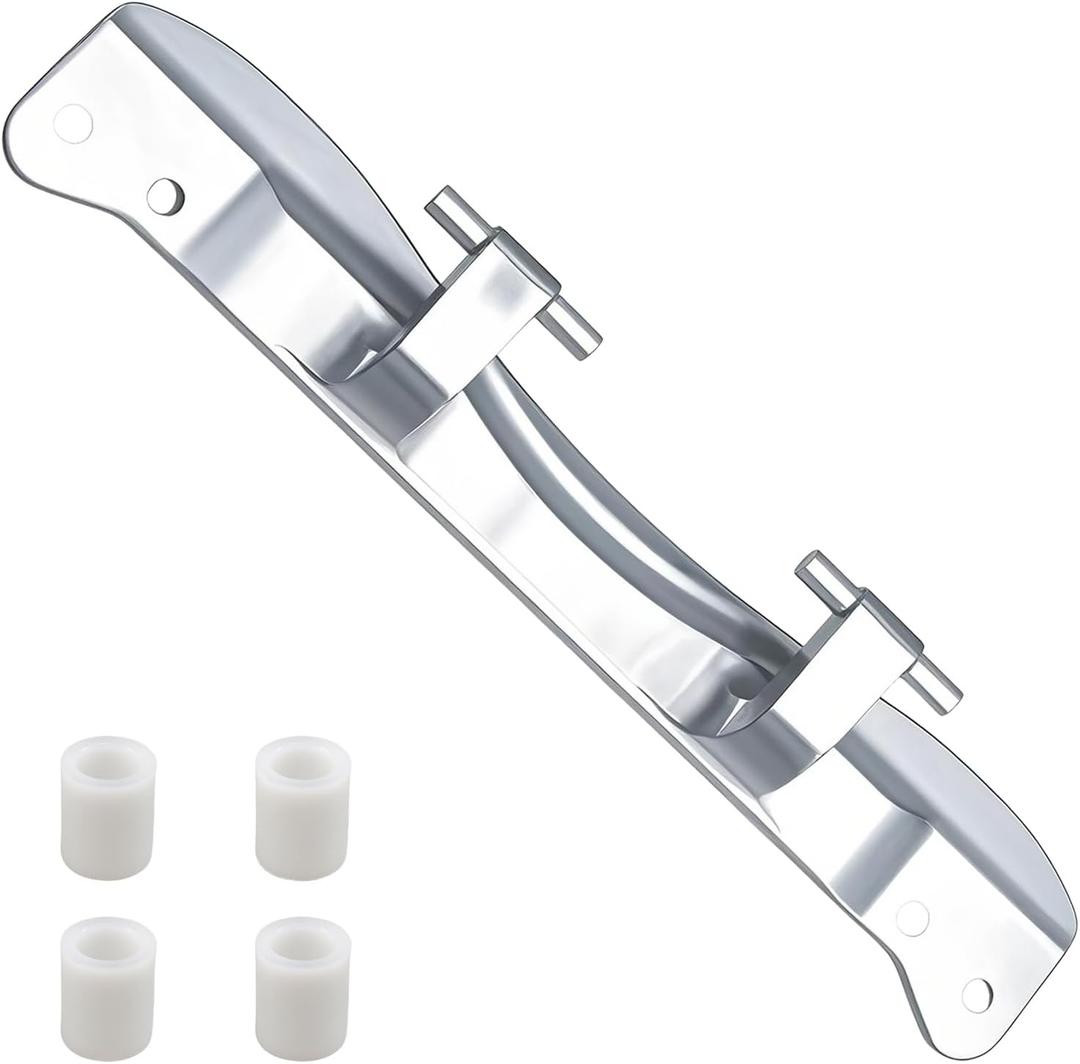 Dryer Washer Door Hinge with 4 Pin Caps Front Loader Dryer and Washer Door Hinge Compatible with Whirlpool Amana Maytag Crosley Replace#: W10208415 W10208414 W10208398