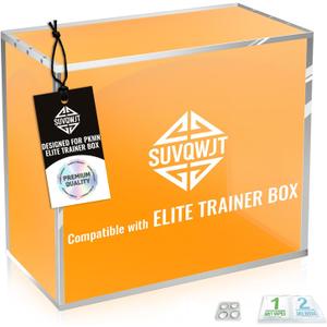 Elite Trainer Box Acrylic Case - Extra Thick ETB Protector Case Compatible with PKMN, Magnetic Lid, UV Resistant, Stackable Display Storage Box for PKMN ETB Collection