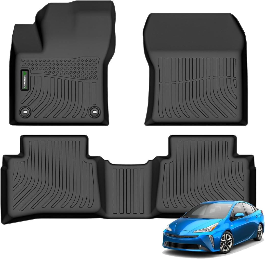 ANBINGO®Fit for Toyota Prius Floor Mats 2016-2022,for Toyota Prius Prime Car Mat 2017-2022(Not Prius C & Prius V) All Weather Mats for Prius TPE Car Matt Rugs for Prius Rubber Trunk Carpet